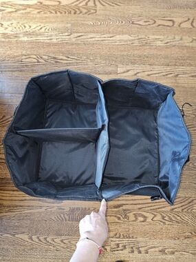 FORTEM Car Trunk Organizer Foldable Storage Tote Black Multi-Compartment Organiz